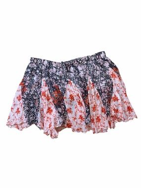 RAGA Black, Pink & Red Floral Mini Skirt